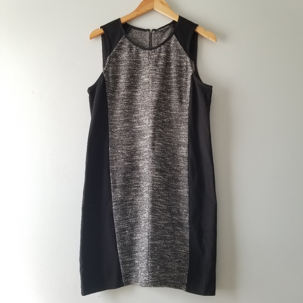 Eileen Fisher Tweed Panel Sheath Ponte Dress